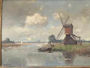 Jan Simon Knikker (sr.) - Molen met waterlandschap kopen? Bied vanaf 300!