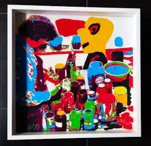 Karel Appel - 'Geel Hoofd' (mooi gelijst) vendu pour 295€ !