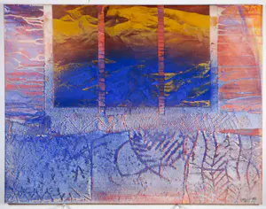 Chabab Tayefeh Mohajer - Gemengde techniek op doek, Tweeluik kopen? Bied vanaf 150!