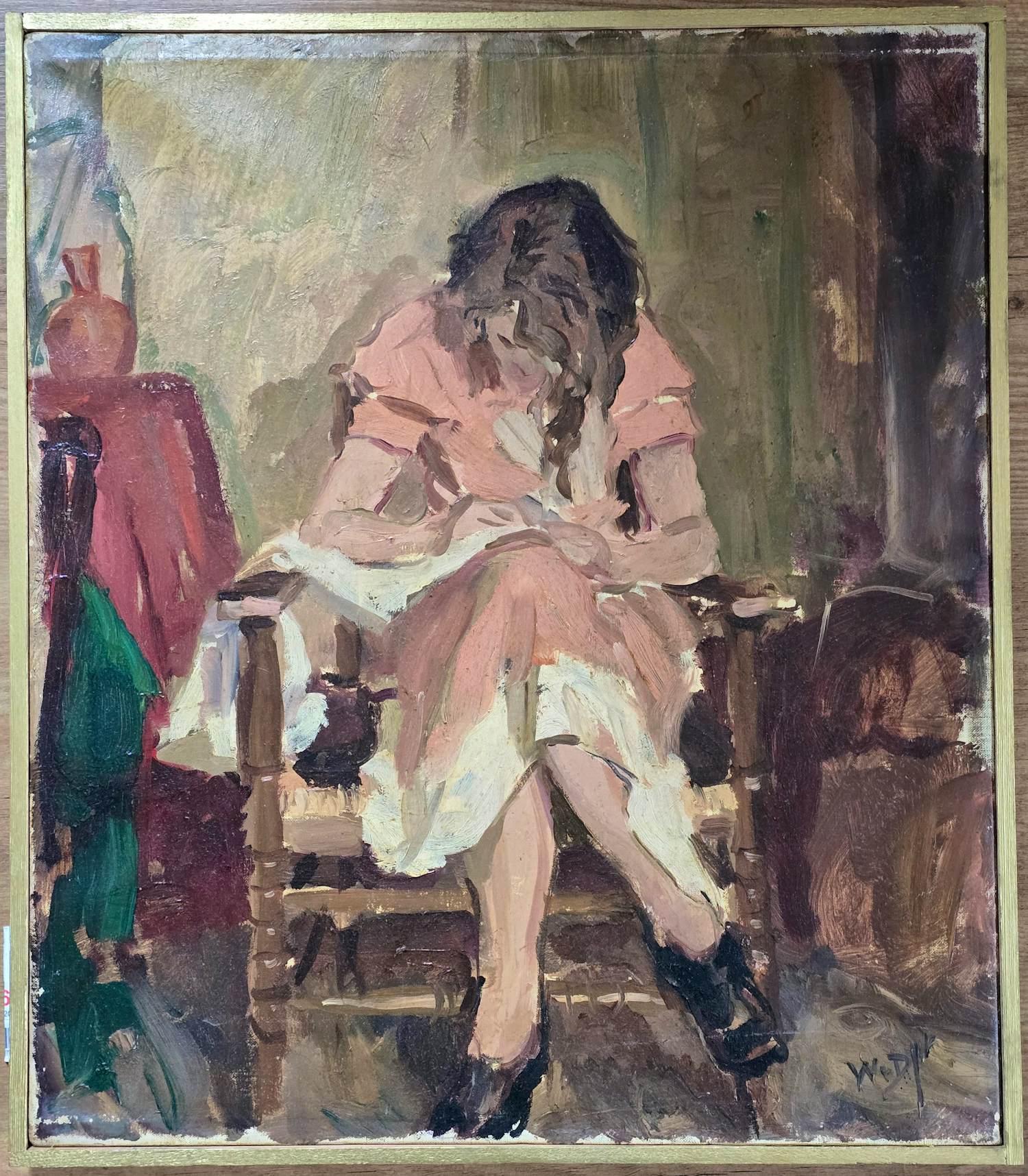 Willem van Dort - Handwerkende dame kopen? Bied vanaf 195!