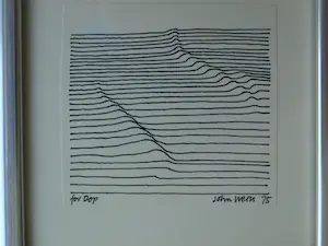 Niet of onleesbaar gesigneerd - Ingelijste inkttekening , Landschap - 1975 kopen? Bied vanaf 1!