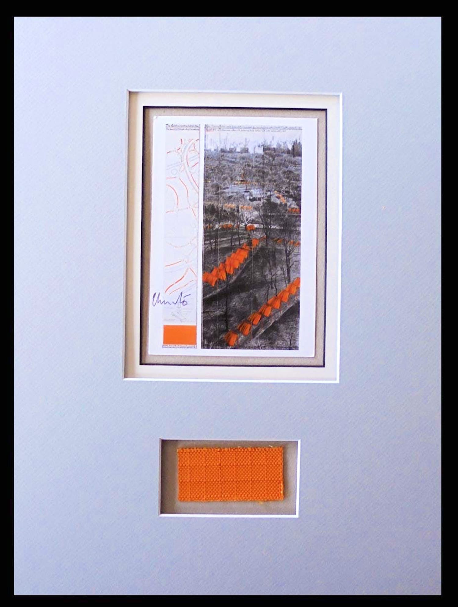 Christo - Project " The Gates " Central Park- NYC 2005- inc. stofmonster - handgesigneerd verkocht voor € 1!