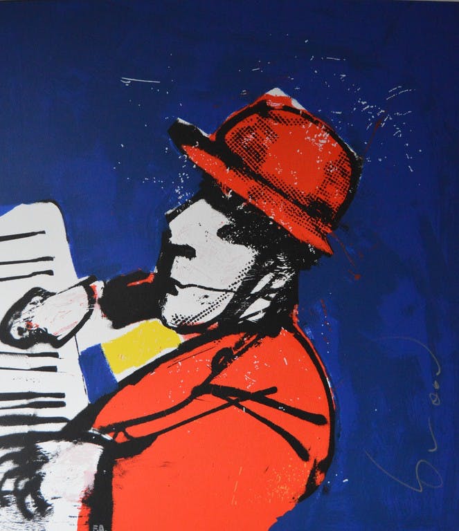 Herman Brood - Herman Brood: Zeefdruk op linnen - Ik, 2000 (pianist) kopen? Bied vanaf 1!
