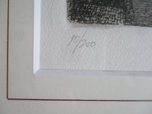 Niet of onleesbaar gesigneerd - Ingelijste ets Delft, gesigneerd kopen? Bied vanaf 1!