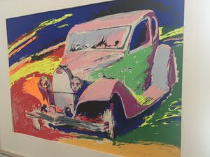 Niet of onleesbaar gesigneerd - auto in felle kleuren kopen? Bied vanaf 1!