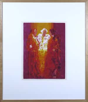 Wil Willemsen - Zeefdruk, White hair - Ingelijst verkocht voor € 35!