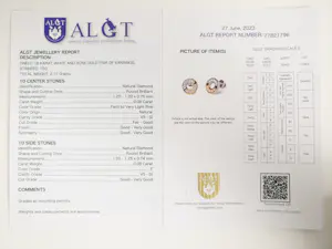 Roze en witte oorbellen kopen? Bied vanaf 550!