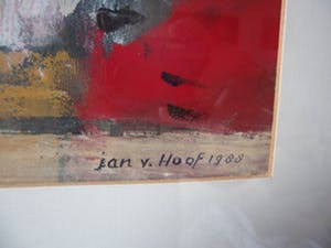 Jan van Hoof - Gemengde techniek, Z.T kopen? Bied vanaf 100!