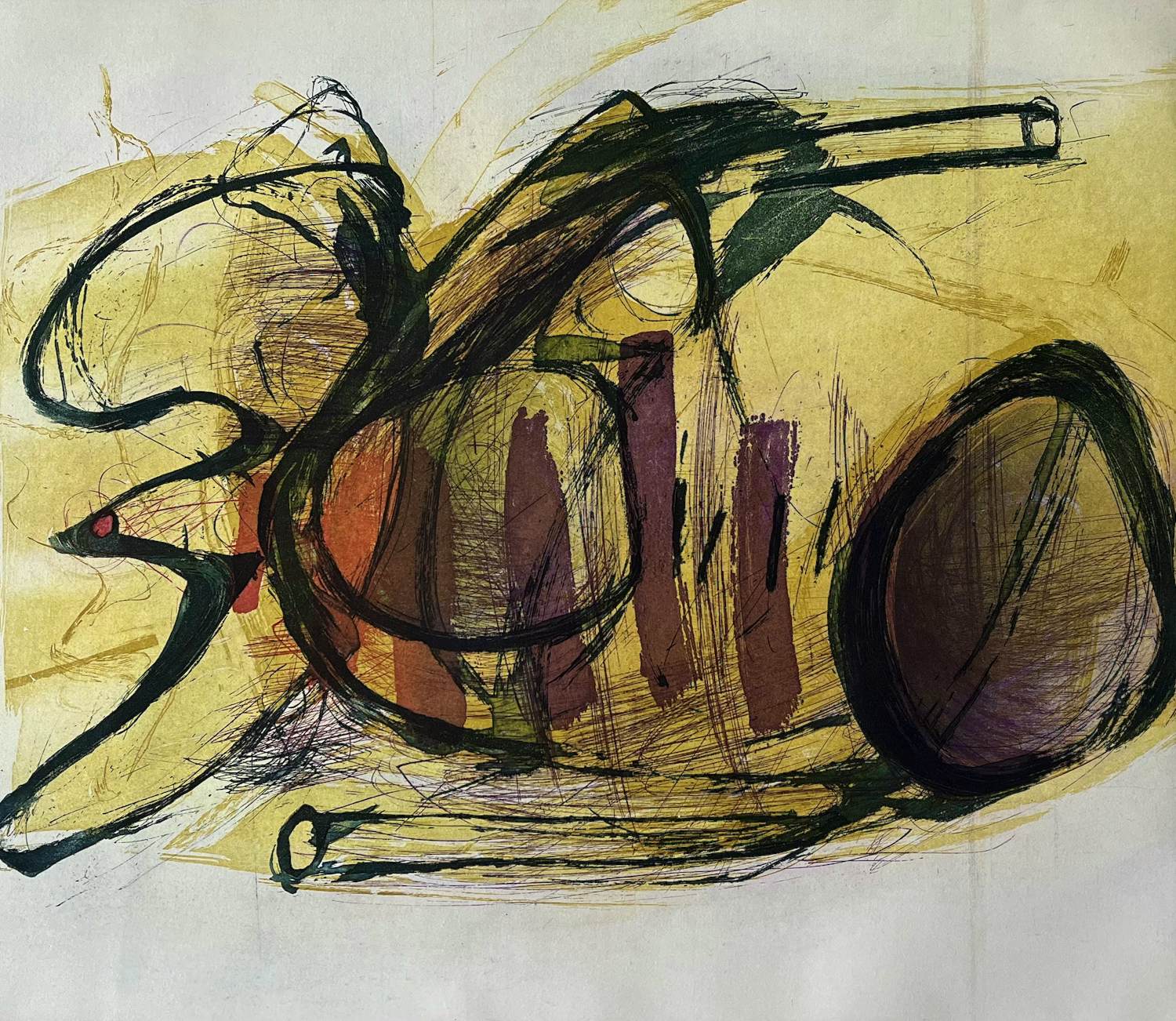 Hans Vredegoor - Prachtige kleurenets - Gesigneerd - Kleine oplage - 'Intrige' verkocht voor € 65!