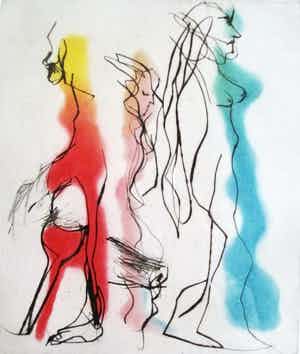 Ger Lataster - Ingelijste ets verkocht voor € 75!