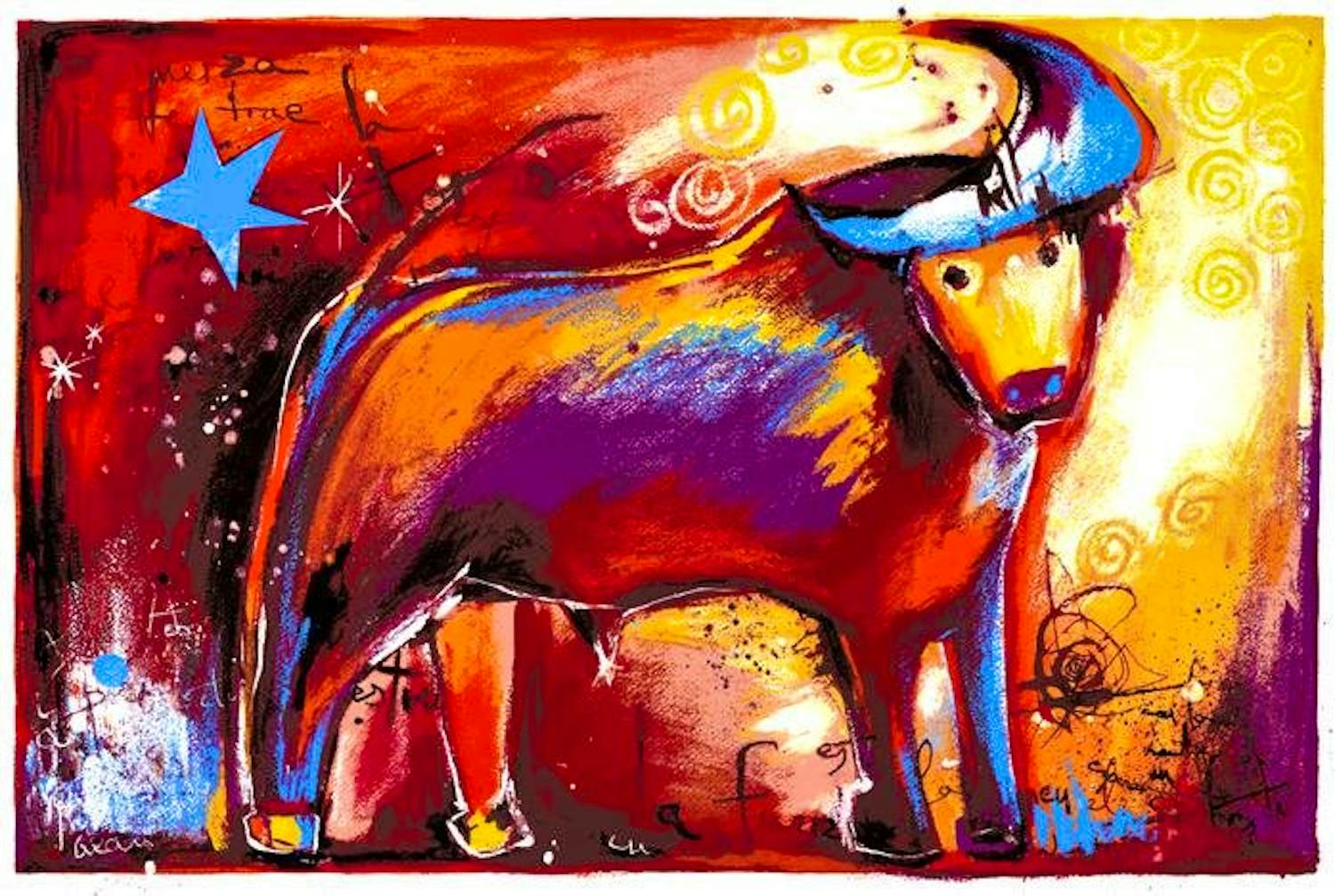 Angeles Nieto - Zeefdruk 'Toro' kopen? Bied vanaf 275!