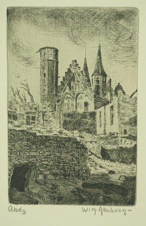 Wim Abeleven - 10 etsen Middelburg 17 mei 1940 kopen? Bied vanaf 75!