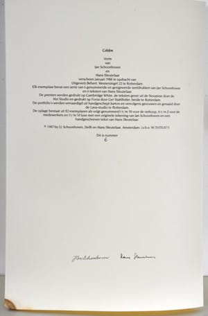 Jan Schoonhoven - 1 zeefdruk "Vorm" + de originele verzamelmap met teksten kopen? Bied vanaf 250!