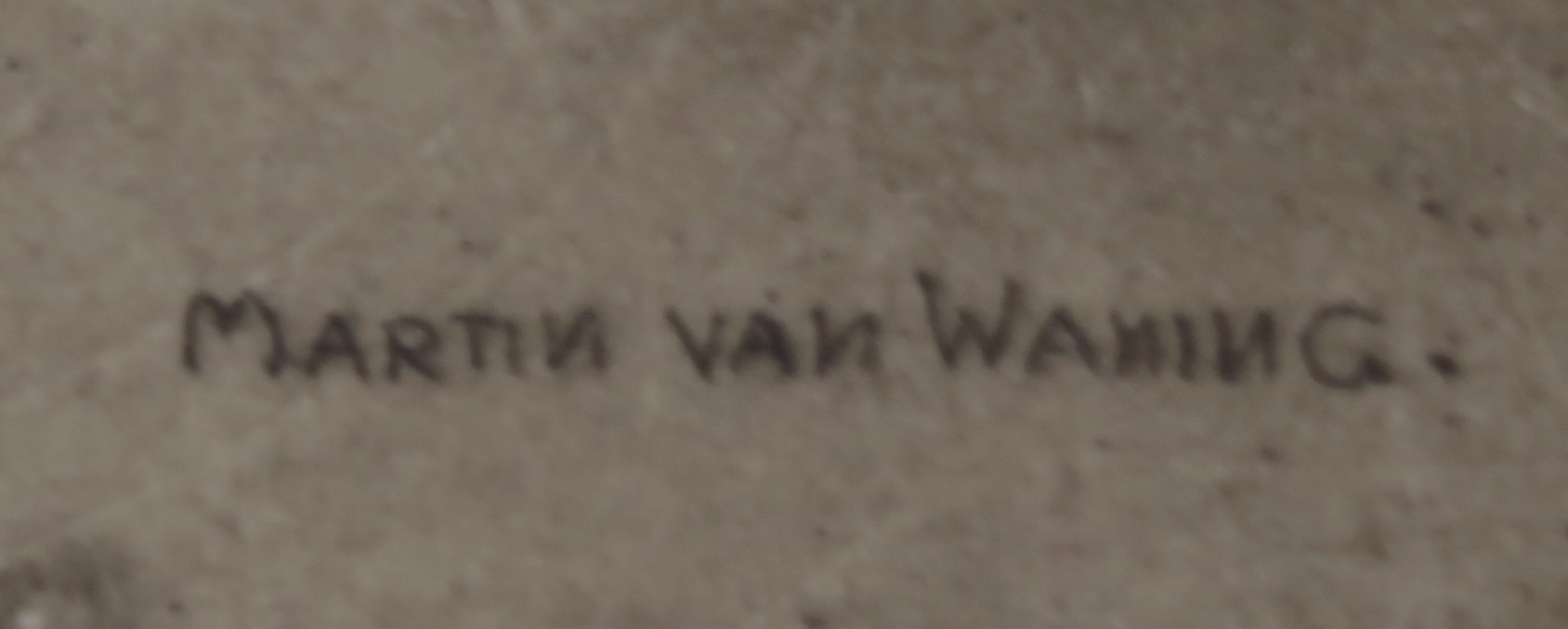 Martin van Waning - Ets, Boom in landschap kopen? Bied vanaf 20!