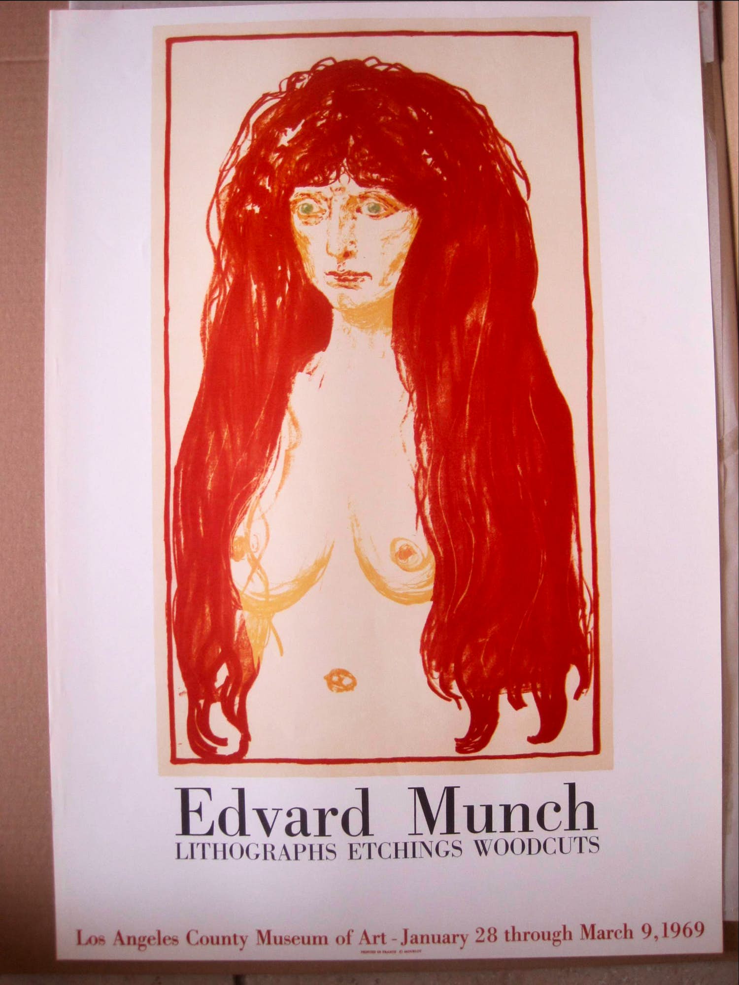 Buy Edvard Munch - Poster Vrouw met rood haar en groene ogen.? Bid from 80!