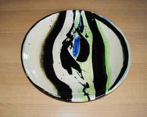 Lei Molin - Bijzondere, grote keramische schaal - unicaat - 1988 verkocht voor € 875!