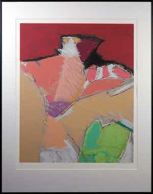 Henk van Vessem - Zeefdruk, Zonder titel - Ingelijst (Groot) verkocht voor € 35!