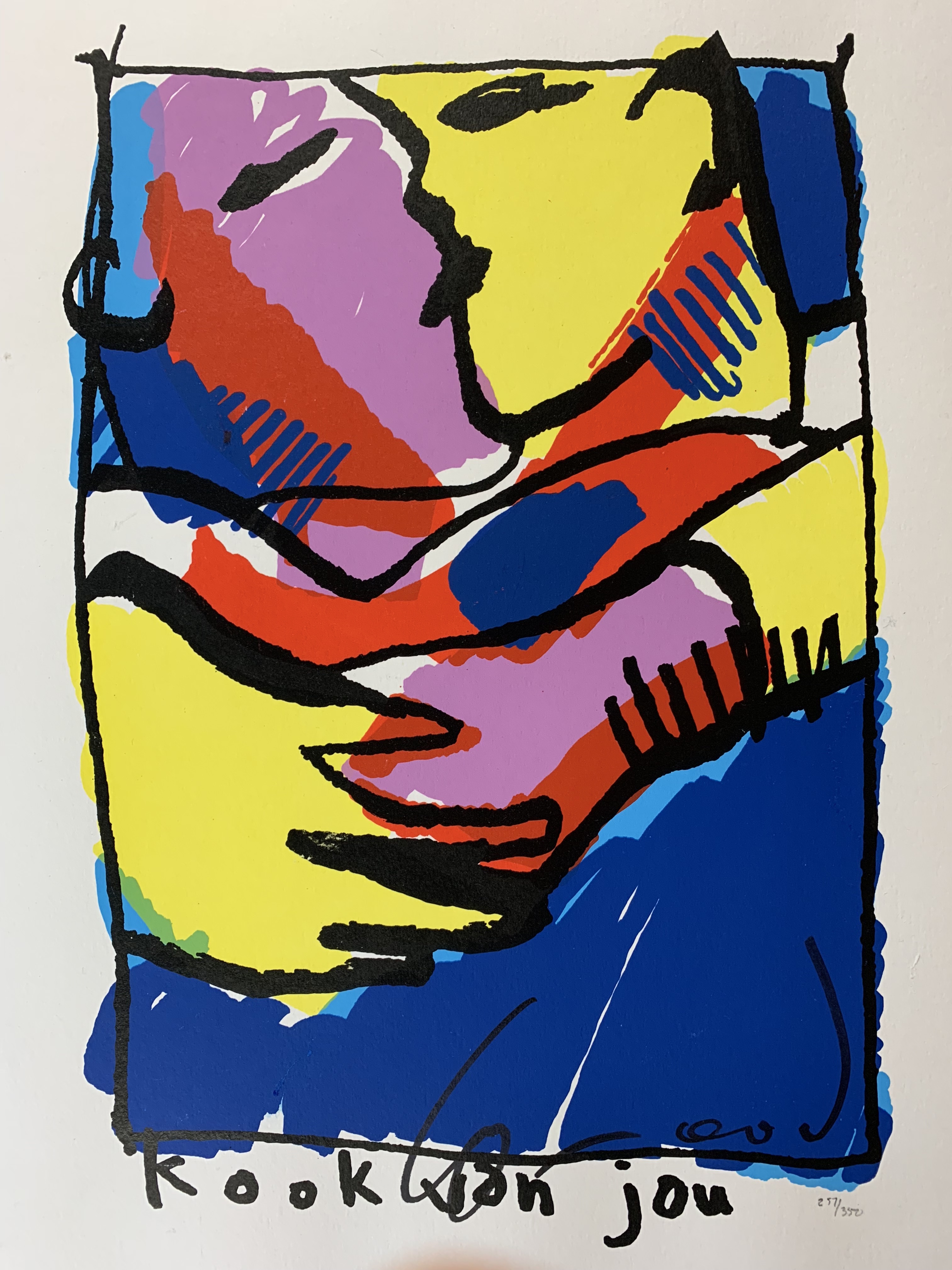 Herman Brood - Kleurenzeefdruk - 'Kook van jou' verkocht voor € 1!