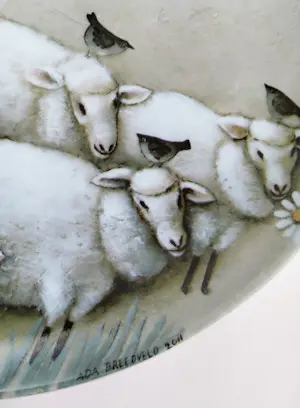 Ada Breedveld - Groot bord: "Half zes kurk van de fles" kopen? Bied vanaf 25!