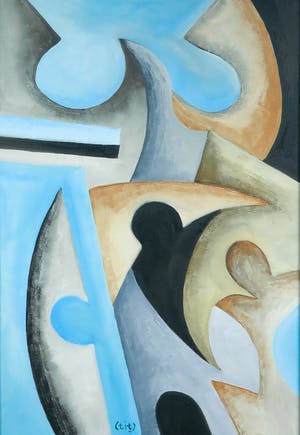 Vladimir Titov - Olieverf op doek, Stone age - Ingelijst kopen? Bied vanaf 100!