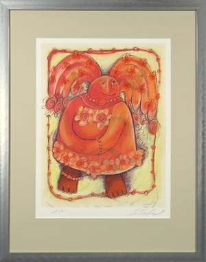 Sabine Tuchel - Zeefdruk, Zonder titel - Ingelijst kopen? Bied vanaf 1!