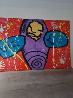 Espen Hagen - V12 - gemengde techniek - doek - 2007 - gesigneerd kopen? Bied vanaf 1!