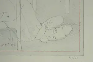 Co Westerik - handgesigneerde litho | 'Dokter met patiënt in ziekenhuis' | 1987 (INGELIJST) kopen? Bied vanaf 250!