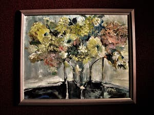 Niet of onleesbaar gesigneerd - Imponerend groot en expressionistisch Bloemstilleven - gesigneerd kopen? Bied vanaf 10!