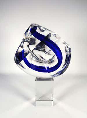 Niet of onleesbaar gesigneerd - Glas, Vrijgevormd object verkocht voor € 10!