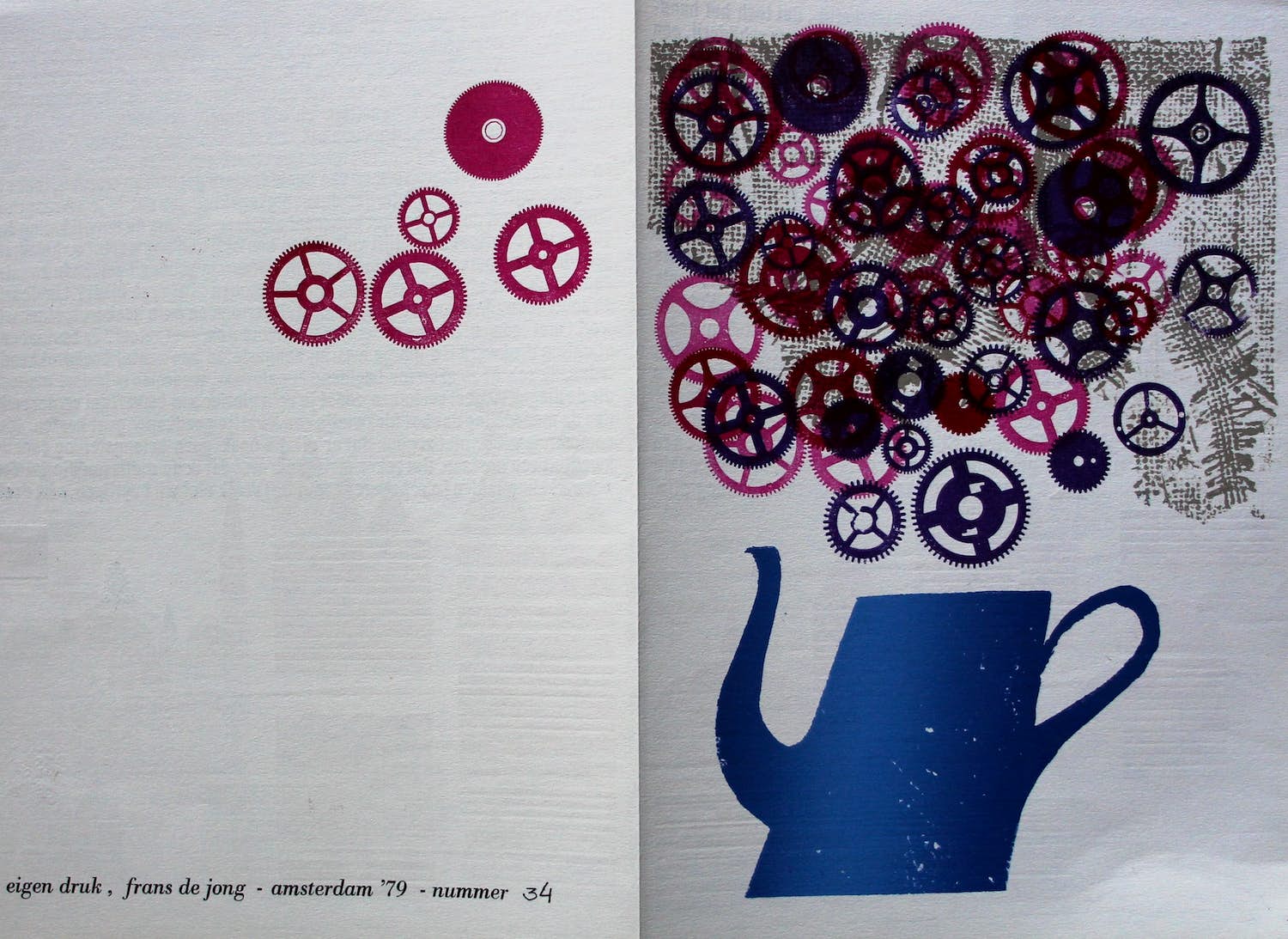 Frans de Jong - sjabloondruk: grafiek - 1979 verkocht voor € 40!