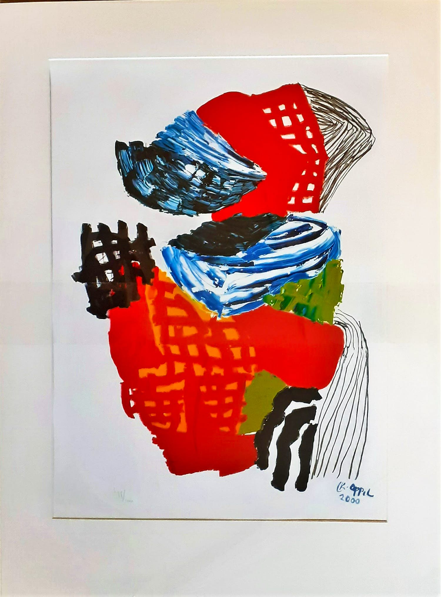Karel Appel - Thought's Boomerang (incl. passepartout) verkocht voor € 165!