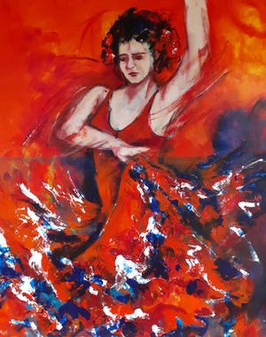 Anke Peddemors - flamenco 80x100cm nr15 kopen? Bied vanaf 75!