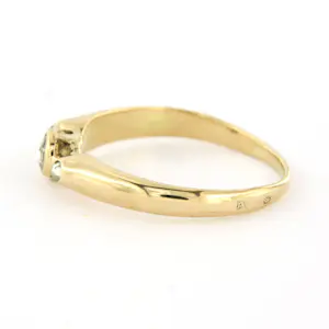 14k geelgouden ring met roos geslepen diamant tot. 0.15 ct kopen? Bied vanaf 250!