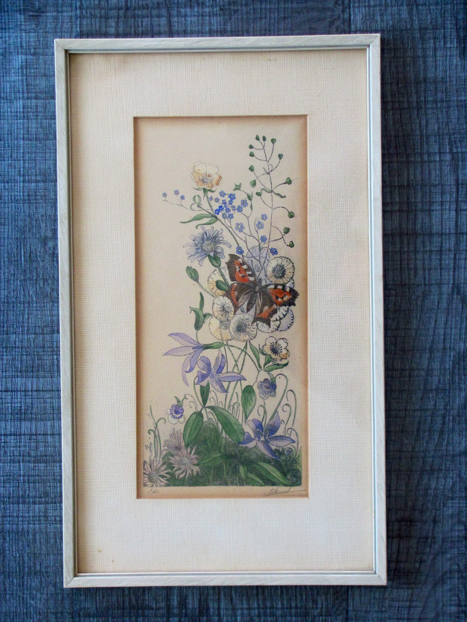 Antoon Hemert - vlinder (kleine vos) tussen de veldbloemen kopen? Bied vanaf 30!