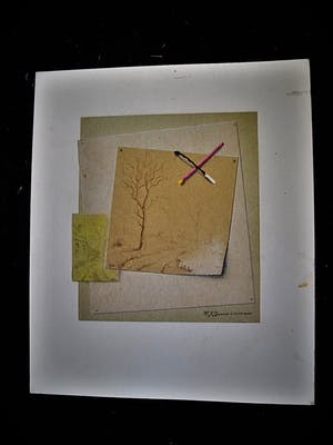 Hendrik Johannes Duiverman - Bijzonder Trompe-l’oeil Aquarel "van Boom tot Lucifer" gesigneerd kopen? Bied vanaf 10!