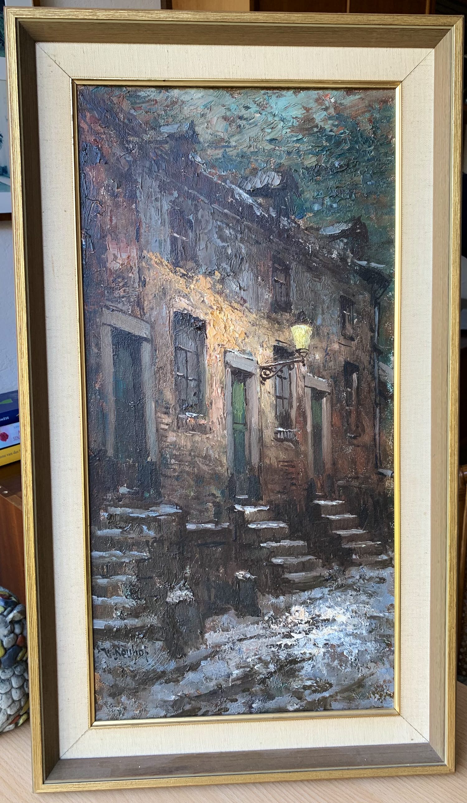 Walter Neuhof - Maastricht bij avond / heksen hoek verkocht voor € 150!
