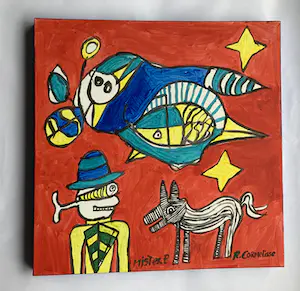 Ruud Cornelisse - Acrylverf op doek - Mister P. - gesigneerd kopen? Bied vanaf 70!