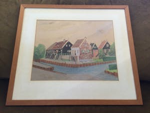 Daniel Cornelis Kerkhoven - Beeld van Marken | Gouache/tekening (ingelijst) kopen? Bied vanaf 35!