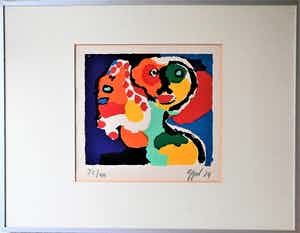 Karel Appel - Kind met speelgoed. verkocht voor € 590!