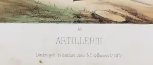 Gustave David - Handgekleurde litho, Artillerie kopen? Bied vanaf 35!