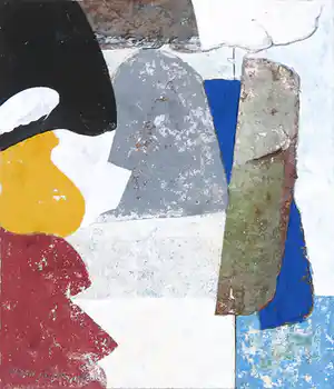 Henri Plaat - Collage op papier, Zonder titel verkocht voor € 1!