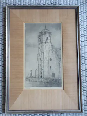 Johan Marie Bennik - Andreaskerk Katwijk - Ets kopen? Bied vanaf 65!