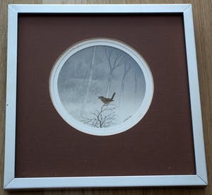 Ari Stolk - Gouache: Winterkoning - 1978 kopen? Bied vanaf 75!