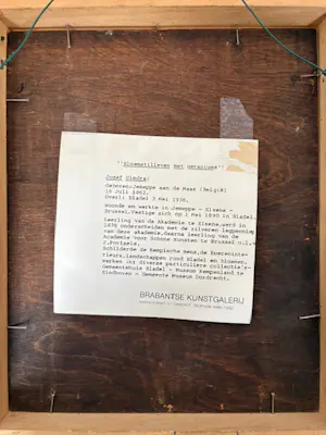 Jozef Gindra - Bloemstilleven met geraniums kopen? Bied vanaf 275!