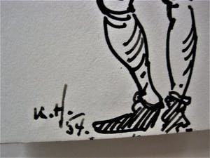 Kees Heynsius - Karikaturale omstreeks 1930 gemaakte (2) Inkt tekeningen "Boxers" kopen? Bied vanaf 43!