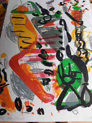 Jurjen de Haan - Litho, Abstract werk kopen? Bied vanaf 40!