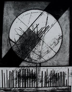 Ko Oosterkerk - Abstracte ets - 1968 kopen? Bied vanaf 50!