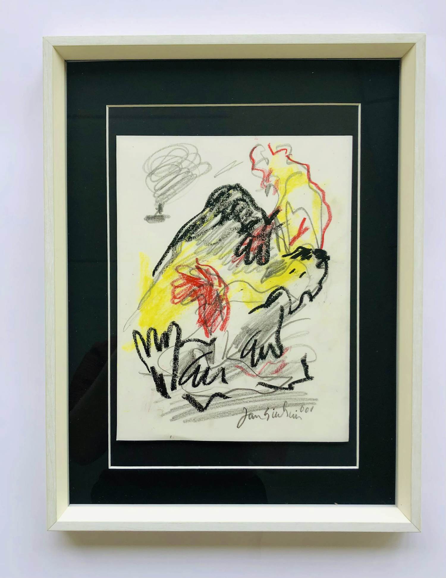 Jan Sierhuis - zonder titel maar wel met lijst! verkocht voor € 195!