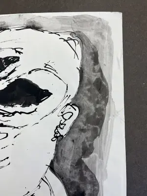 Lucebert - ' Blindeman' - mooie en originele inkttekening uit 1962 in goede staat kopen? Bied vanaf 400!