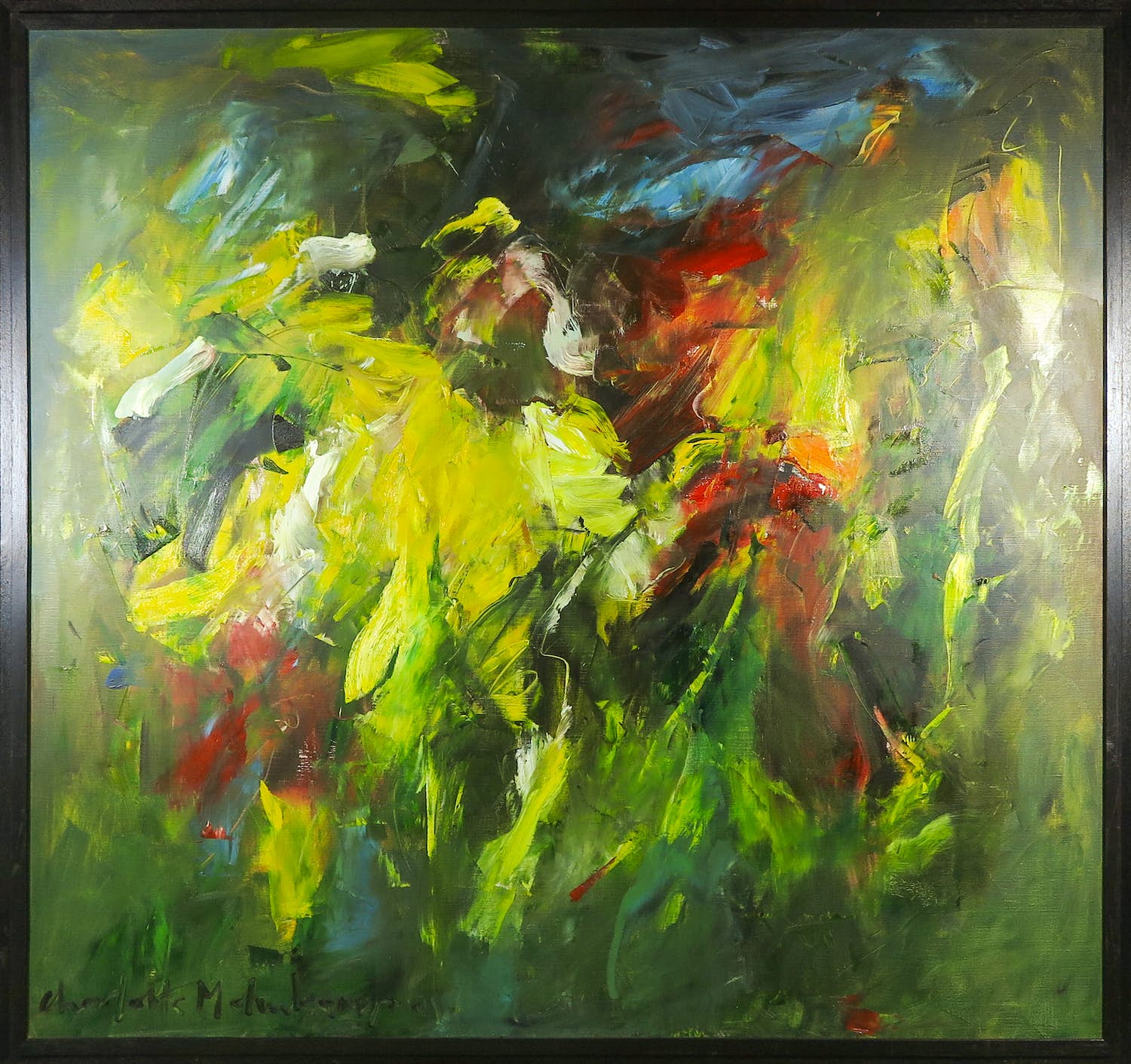 Charlotte Molenkamp - Olieverf op doek, Zonder titel - Ingelijst (Zeer groot) verkocht voor € 2000!